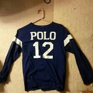 Royal blue polo jersey shirt